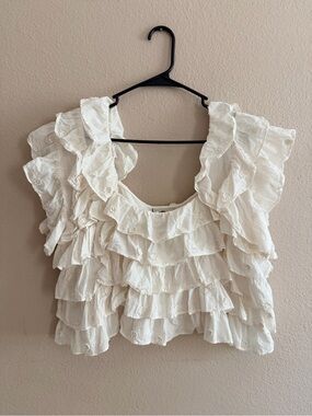 Farm Rio 3D Flower Layered Blouse